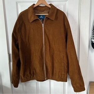 George Brown Camel Corduroy Zipper Jacket